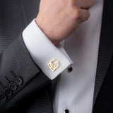 Personalized Double Initials Cufflinks Stainless Steel