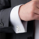 Personalized Double Initials Cufflinks Stainless Steel