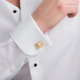 Personalized Double Initials Cufflinks Stainless Steel