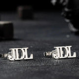 Personalized Double Initials Cufflinks Stainless Steel