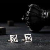 Personalized Double Initials Cufflinks Stainless Steel