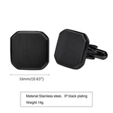 Personalized Black Stainless Steel Cufflinks for Men