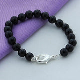 925 Silver Pearl Round Bead Charm Bracelet for Women Men