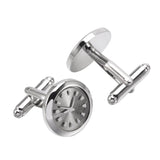 Copper Metal French Cufflinks Men's Shirt Suit Roman Numerals Buttons