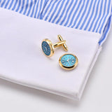 Copper Metal French Cufflinks Men's Shirt Suit Roman Numerals Buttons