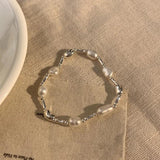 Adjustable Pearl Bracelet 925 Silver Jewelry Gift