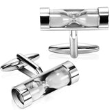 Hourglass Cufflinks French Shirt Copper Sand Clock Jewelry