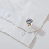 Light Crystal Copper Cufflinks Wedding Formal Accessories
