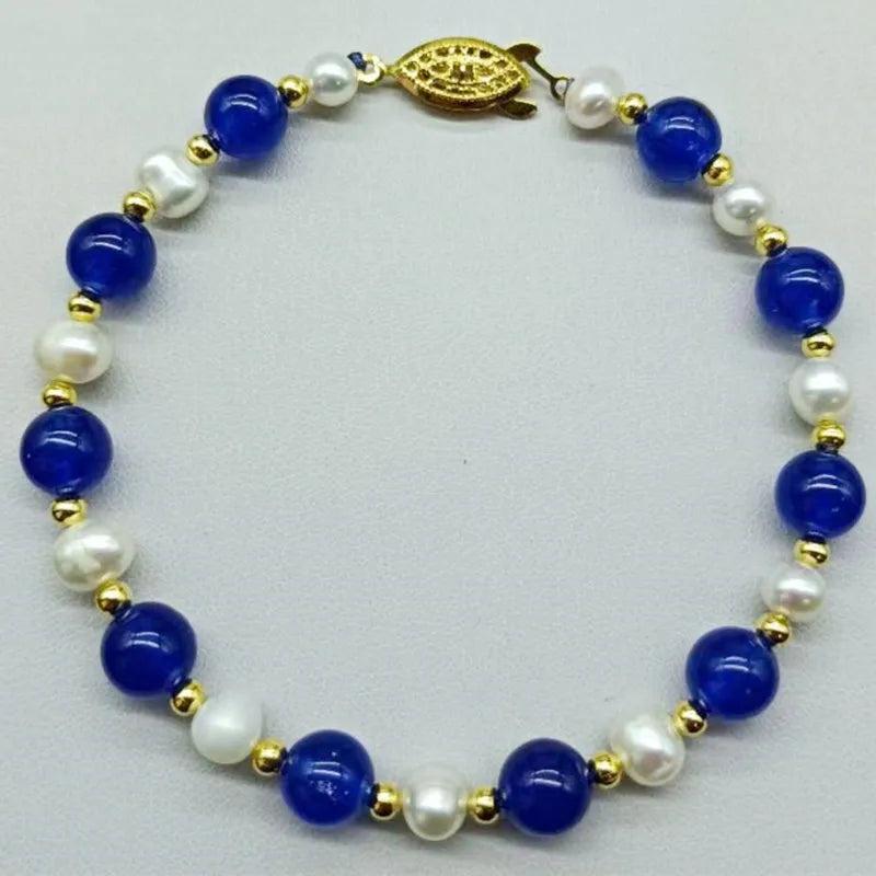Sapphire & Pearl Boutique Bracelet 7.5 Inch Women's Jewelry