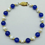 Sapphire & Pearl Boutique Bracelet 7.5 Inch Women's Jewelry