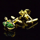 Copper Frog Cufflinks for Men Funny Party Gift