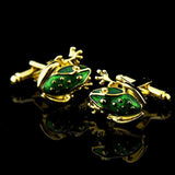 Copper Frog Cufflinks for Men Funny Party Gift