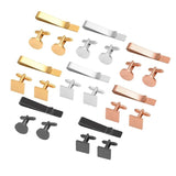 Personalized Stainless Steel Initial Cufflinks & Tie Clip Set