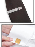 Personalized Stainless Steel Initial Cufflinks & Tie Clip Set