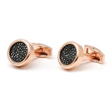 Personalized Mesh Circular Cufflinks for Men
