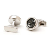 Personalized Mesh Circular Cufflinks for Men