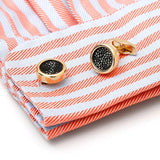 Personalized Mesh Circular Cufflinks for Men