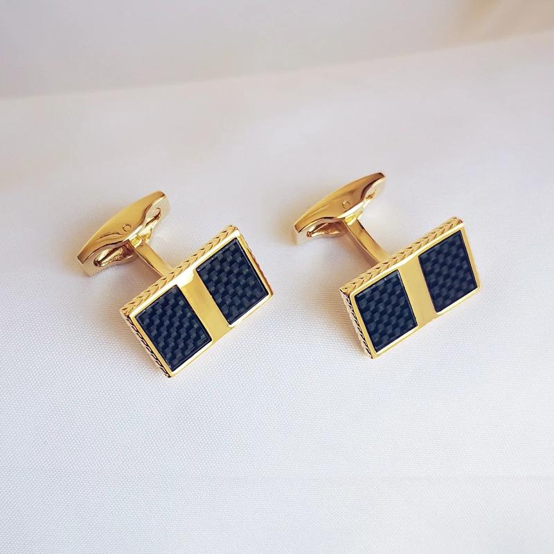 Carbon Fiber French Men's Cufflinks Business Wedding