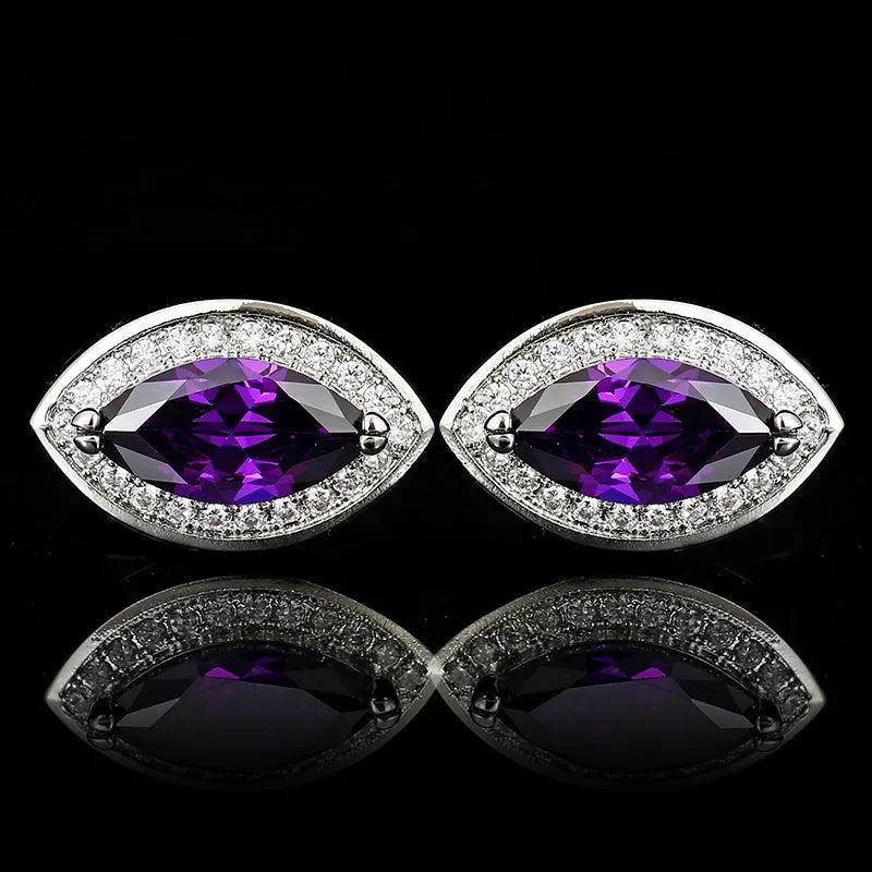 Crystal Cufflinks for Men and Women - Business Wedding Party Accessories