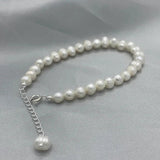 6-7mm Freshwater Pearl Sterling Silver Bracelet for Women