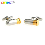 CIFIDET Mens Bullet Cufflink Shirt Cuff Link With Velvet Bag & Accessories