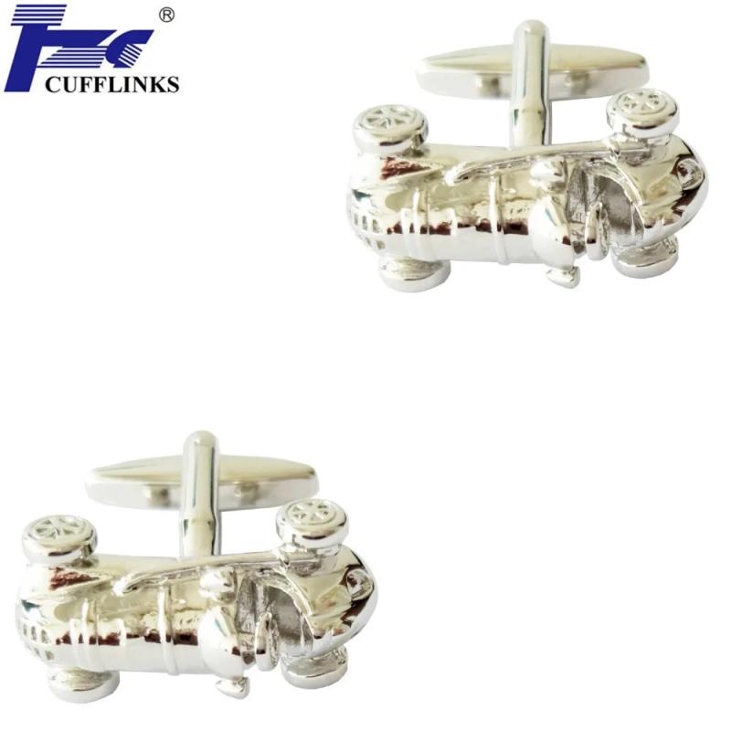 Arrival TZG10353 Silver Sports Car Cufflinks 2 Pairs