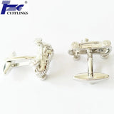 Arrival TZG10353 Silver Sports Car Cufflinks 2 Pairs