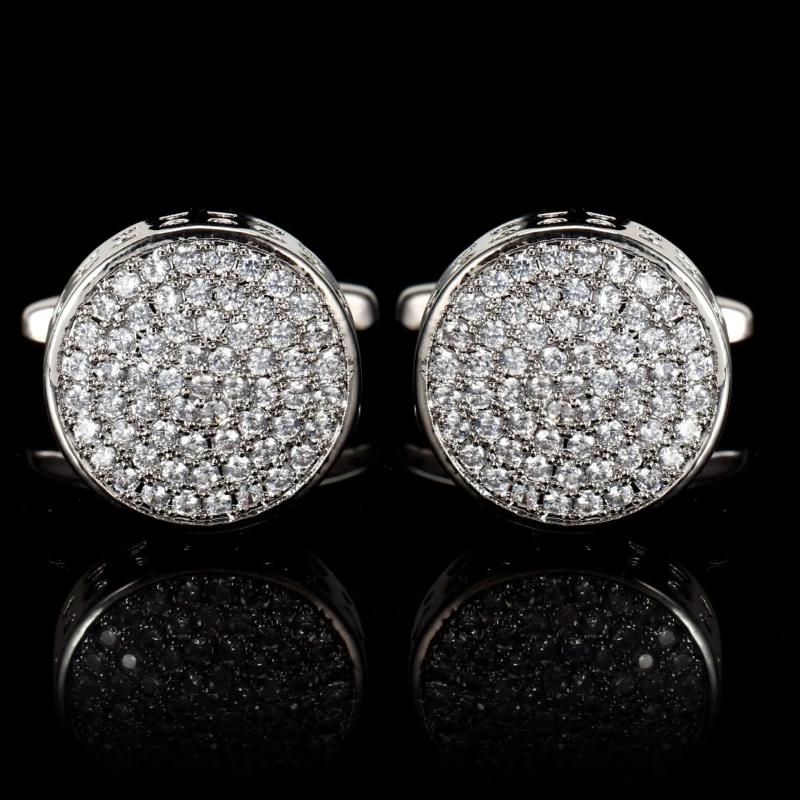 Crystal Star Copper Cufflinks French Button Set