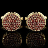 Crystal Star Copper Cufflinks French Button Set