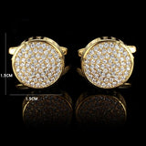 Crystal Star Copper Cufflinks French Button Set