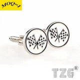Double Flag Cufflink Cuff Link 1 Pair Promotion