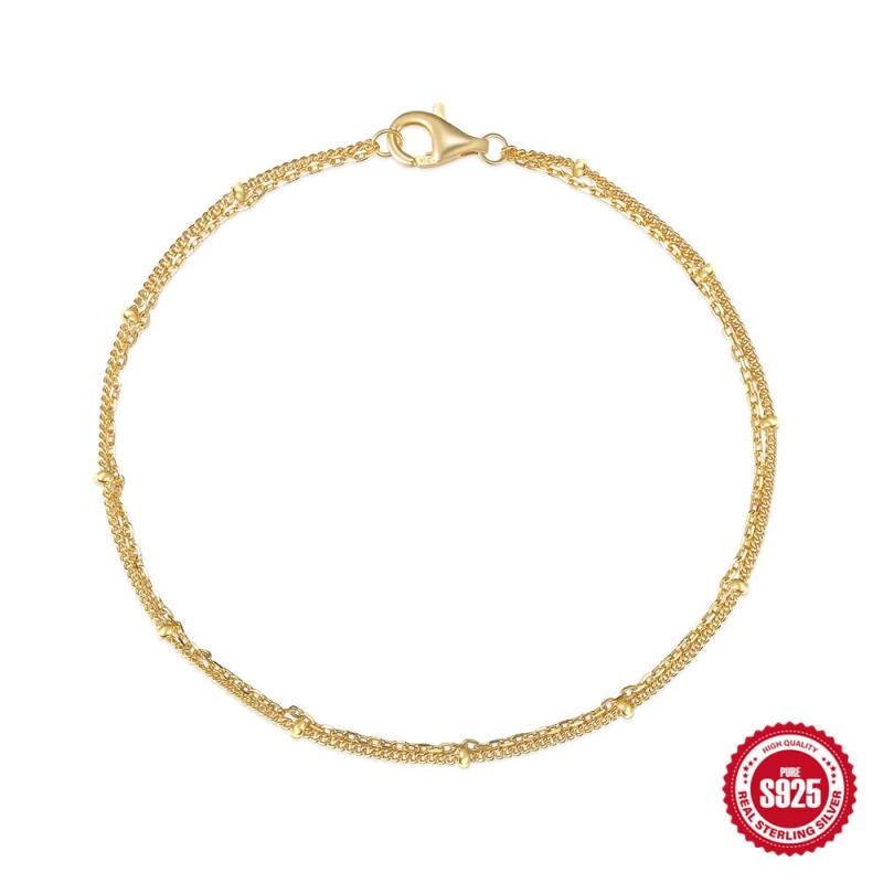 S925 Silver Pearl Double-Layer Bracelet for Women