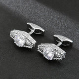 Crystal Cufflinks for Men and Women French Shirts Business Wedding