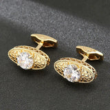 Crystal Cufflinks for Men and Women French Shirts Business Wedding