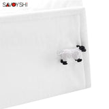Sheep Cufflinks Enamel Cuff Links French Shirt Jewelry