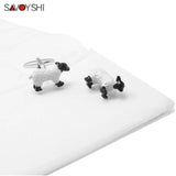 Sheep Cufflinks Enamel Cuff Links French Shirt Jewelry