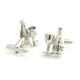 YH-336 Winebottle & Wineglass Novelty Cufflinks