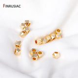 14K Plated Brass Irregular Spacer Beads Loose Beads For Jewelry Making