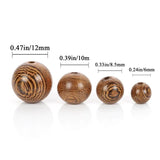 Natural Wood Beads 6-12mm Brown Round Spacer DIY Jewelry Making