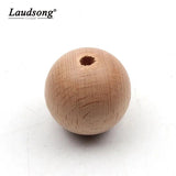 8-30MM Natural Beech Wooden Beads for DIY Jewelry Making