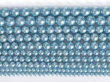 Natural Light Shell Pearl Loose Beads Smooth Round 4/6/8/10mm
