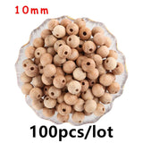100-1000Pcs Beech Wooden Beads Eco-Friendly Round Bead Letter Graph