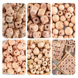 100-1000Pcs Beech Wooden Beads Eco-Friendly Round Bead Letter Graph
