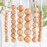100-1000Pcs Beech Wooden Beads Eco-Friendly Round Bead Letter Graph