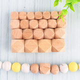 100-1000Pcs Beech Wooden Beads Eco-Friendly Round Bead Letter Graph
