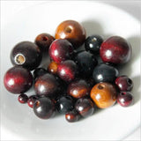 100pcs Wooden Beads for Jewelry Making - Round Loose