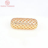6PCS 30x12MM 24K Brass Cylindrical Bracelet Beads DIY Jewelry Accessories