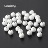 Wooden Beads 6/8/10mm Round Ball Wood Spacer Beads for DIY Jewelry Making