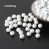 Wooden Beads 6/8/10mm Round Ball Wood Spacer Beads for DIY Jewelry Making