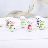 Christmas Snowman Wood Beads Decoration Crafts Kids Toys